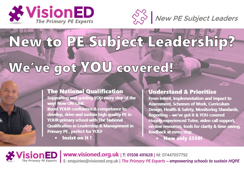 martin_radmore's tweet photo. Welcome @TheBelham onto The National Qualification in Leadership & Management in Primary PE Course! Welcome to this totally ONLINE, Covid secure CPD for PE subject leaders.
Learn at your own pace in your own space!
New or experienced PE leaders.
#eduPE #peprimary #PE #PEcpd https://t.co/Ns2EEzwwlZ