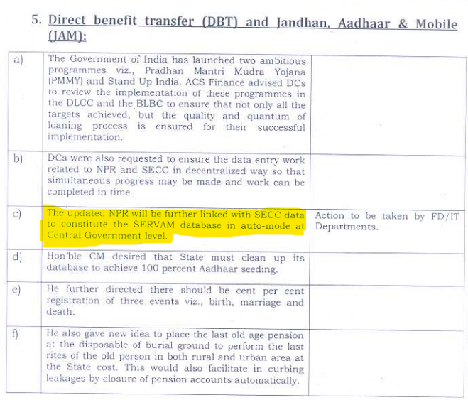 logic's tweet photo. What is #SERVAM -- It is household database that is Aadhaar + NPR + SECC that is auto generated at "central government" level ? https://t.co/4ptvv40izl