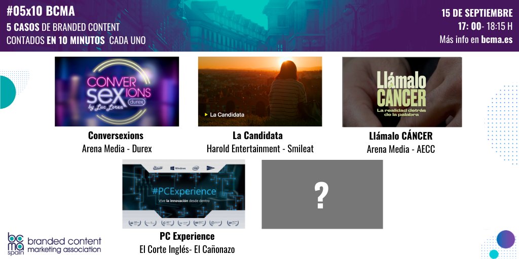 BCMA_Spain's tweet photo. Quieres saber cual será el cuarto caso del #05x10BCMA del próx martes? Escucharemos #PCExperience de @el_canonazo para @elcorteingles. Un #EscapeRoom que permitía conocer,desde dentro, las innovaciones del sistema Windows y los procesadores Intel.https://t.co/SF1FAjMnGO https://t.co/6ZClDFXkZz