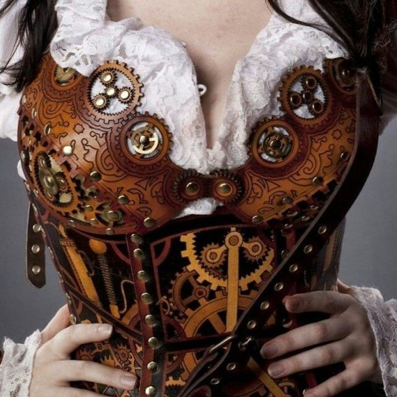 Leather cogs corset - steamp.co/d/1998  #photooftheday #cute