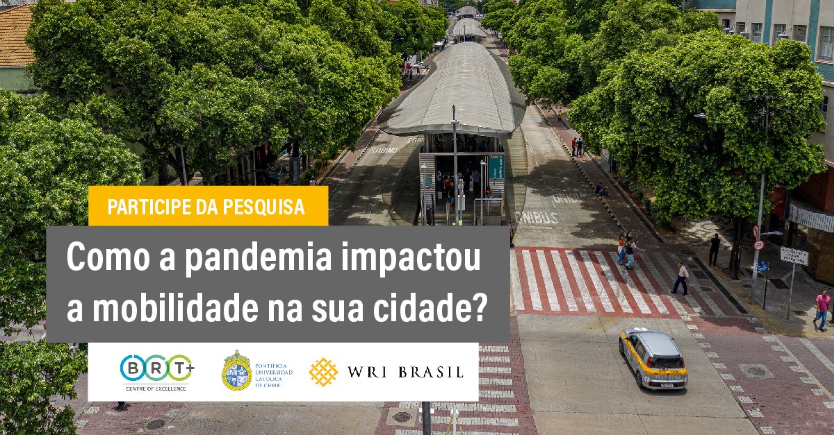 WRIBrasil's tweet photo. São Paulo, Rio de Janeiro, Belo Horizonte, Fortaleza e Porto Alegre integram um estudo internacional sobre os impactos da pandemia na forma como as pessoas se deslocam. Ajude sua cidade a se preparar para o futuro e participe: https://t.co/KWXCe5Rgtl. #mobilidade #covid19 https://t.co/YS3DatZRng