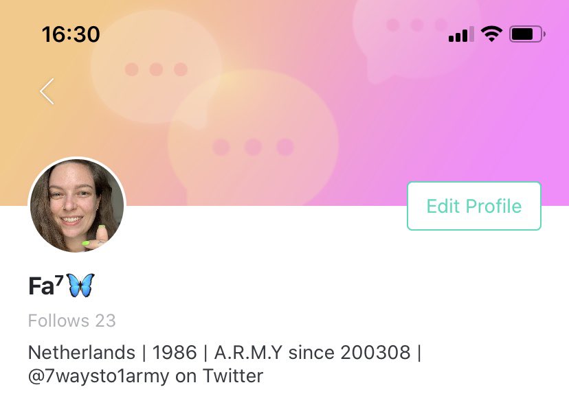 Next you edit your profile. You can out in a bio, add a profile picture of your choice and select one of the available banners +