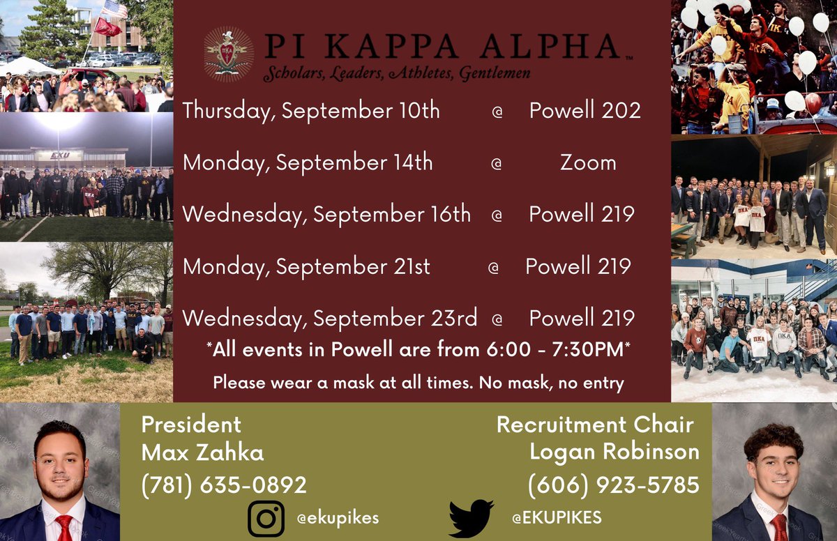 A brotherhood that has lasted for over 152 years continues when you join Pi Kappa Alpha at Eastern Kentucky University. Check out the link in our bio for more information on joining this fall!