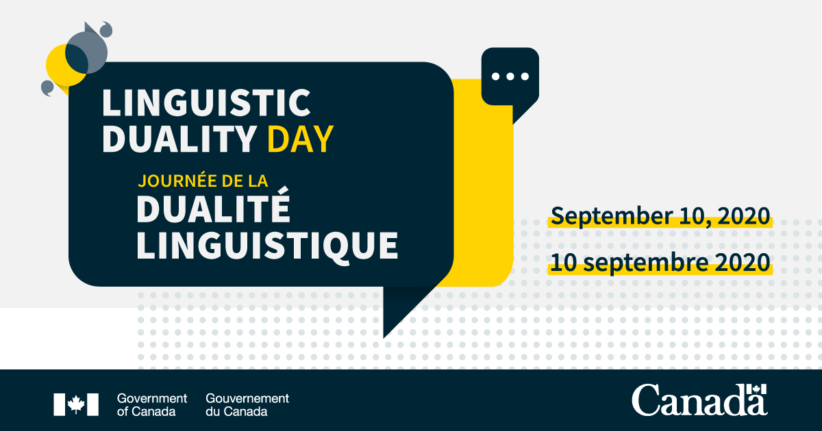Linguistic Duality is part of our Canadian roots. Let’s make it thrive by celebrating Linguistic Duality Day together! #JDL2020LDD #CRAolloARC #OfficialLanguages