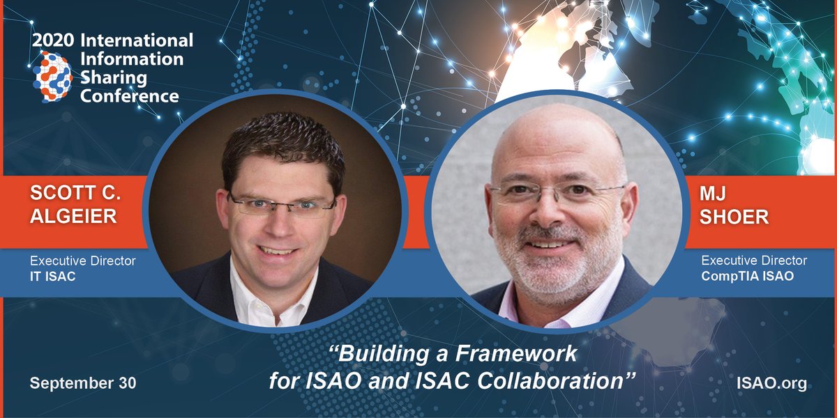 isao_so's tweet photo. Ever wonder how organizations can identify &amp; capture opportunities for collaboration that drives mutual benefit?  @CompTIA &amp; @ITISAC will share insights at #IISC2020 on how they collaborate to create effective #informationsharing forums &amp; more! Details at https://t.co/mOlzYDDRnr. https://t.co/TGKwp2OVao