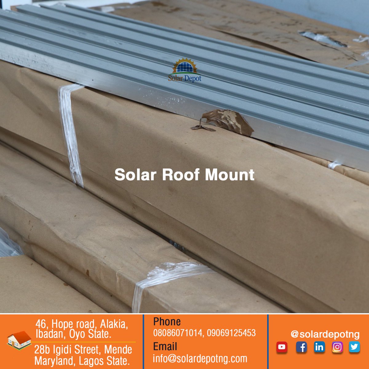 SolarDepotNG's tweet image. Quality solar roof mounts make your panel arrangement neat and add a touch of class and beauty to your installation.

At Solar Depot, Our premium quality roof mounts are durable and last a lifetime!!! 

Click the link below to learn more:
solardepotng.com/solar-panel-mo…

#solarroofmount