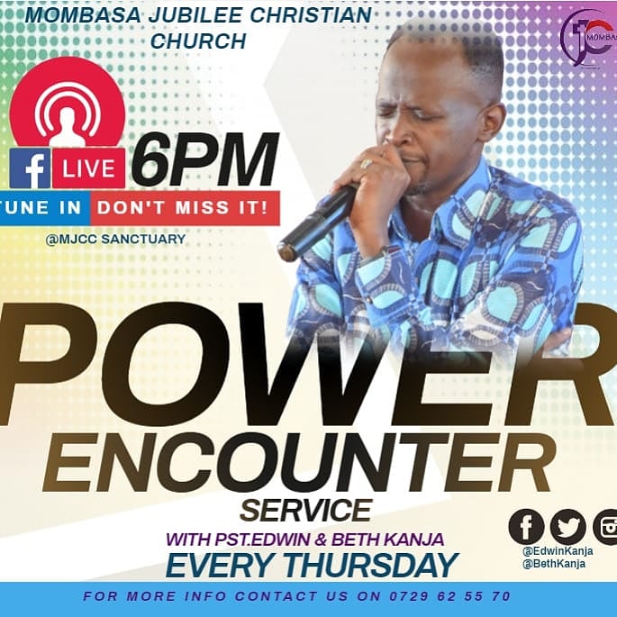 mombasajcc's tweet photo. Trust in God that whatsoever you ask of Him as you pray, you have it.
Join us tonight starting 6pm for our #PowerEncounterService with @PstEdwinKanja & @KanjaBeth at the sanctuary and live on Facebook.
Stay tuned and invite your family and friends.
See you then!
#PrayerWorks https://t.co/7cfwREZLzs