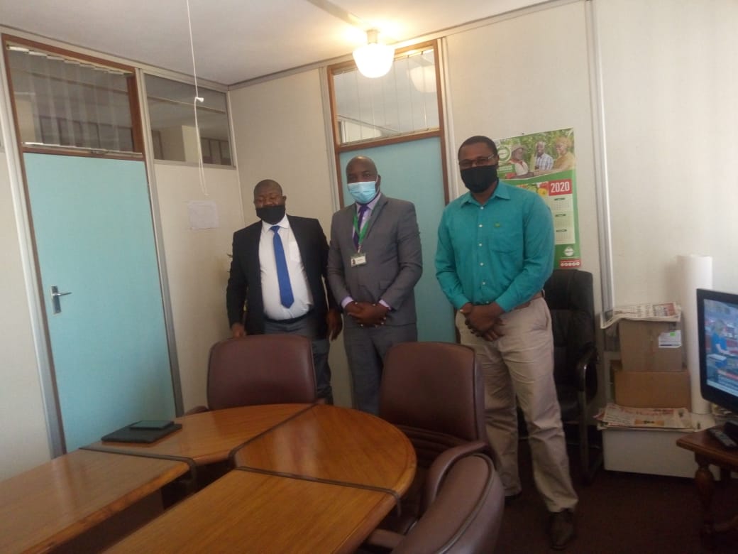 The ZAKIS team leader Waddilove Sansole and Digital Agriculture coordinator Tawanda M Hove were today invited by the Permanent Secretary Dr John Basera to discuss Agriculture Innovation systems and digital extension. Such meetings strengthen partnerships