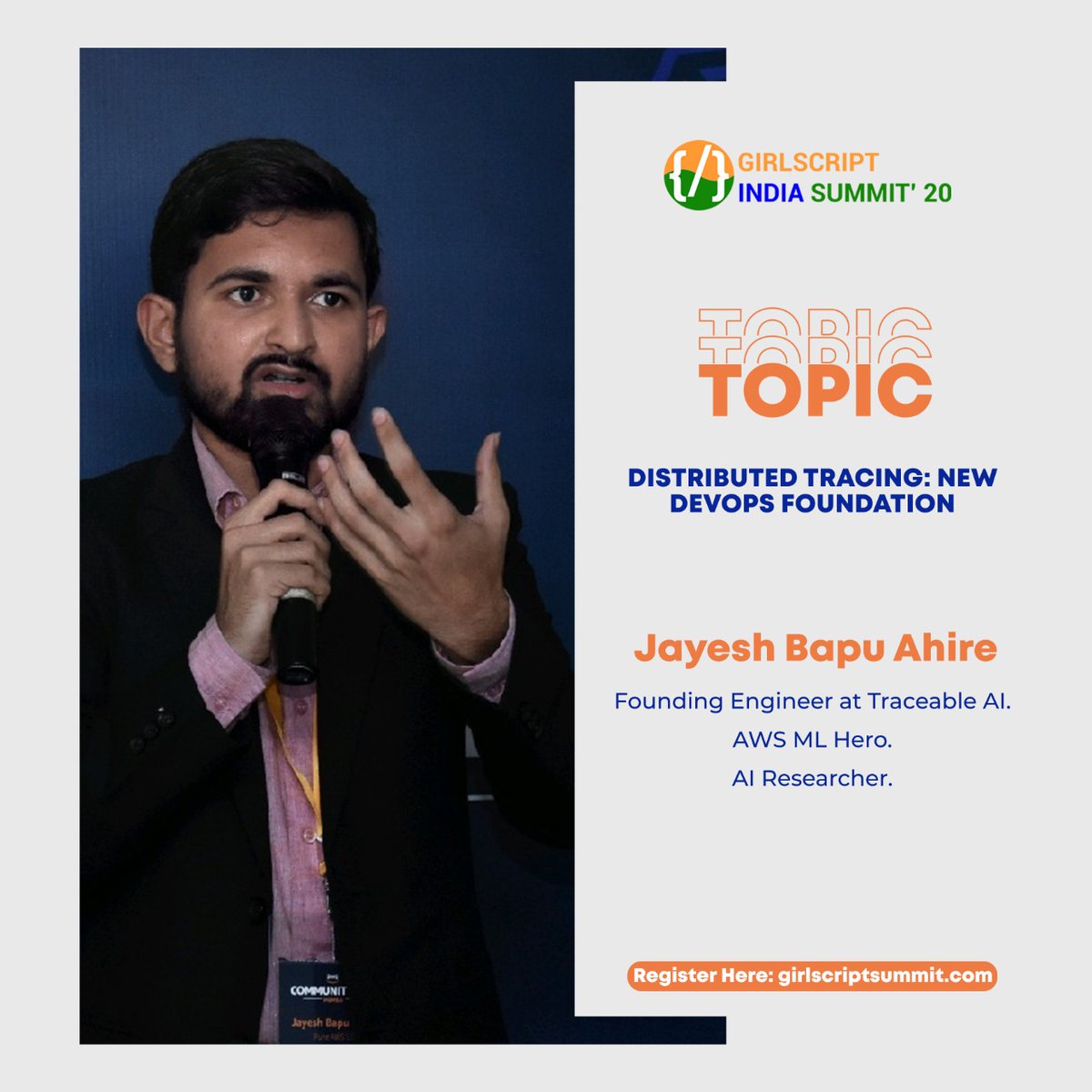 gssummit_2021's tweet photo. @Girlscript1 Presents a session on "DISTRIBUTED TRACING : New DevOps Foundation" by @Jayesh_Ahire1 Sir.

He is a Founding Engineer at https://t.co/yQZ73FbHLs &amp; also manages open-source project Hypertrace👨🏻‍💼. 

Register yourself now for Summit: https://t.co/kPMg2gX2lv

#girlscript https://t.co/6tIXfGOb43