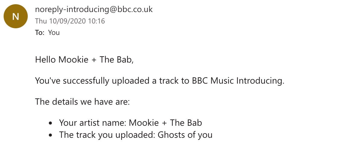 mookieandthebab's tweet photo. With all the excitement of being on the road we overlooked a major detail! The @bbcintrowy #bbcintroducing ๐๐ป โ
But in the meantime, we will be heading down for a live set this Saturday in St Ives Cornwall, see FB for timings ๐ถ NEW SINGLE โGhosts of Youโ 19/9/2020 #buskingtour https://t.co/3HFjAwwlFJ