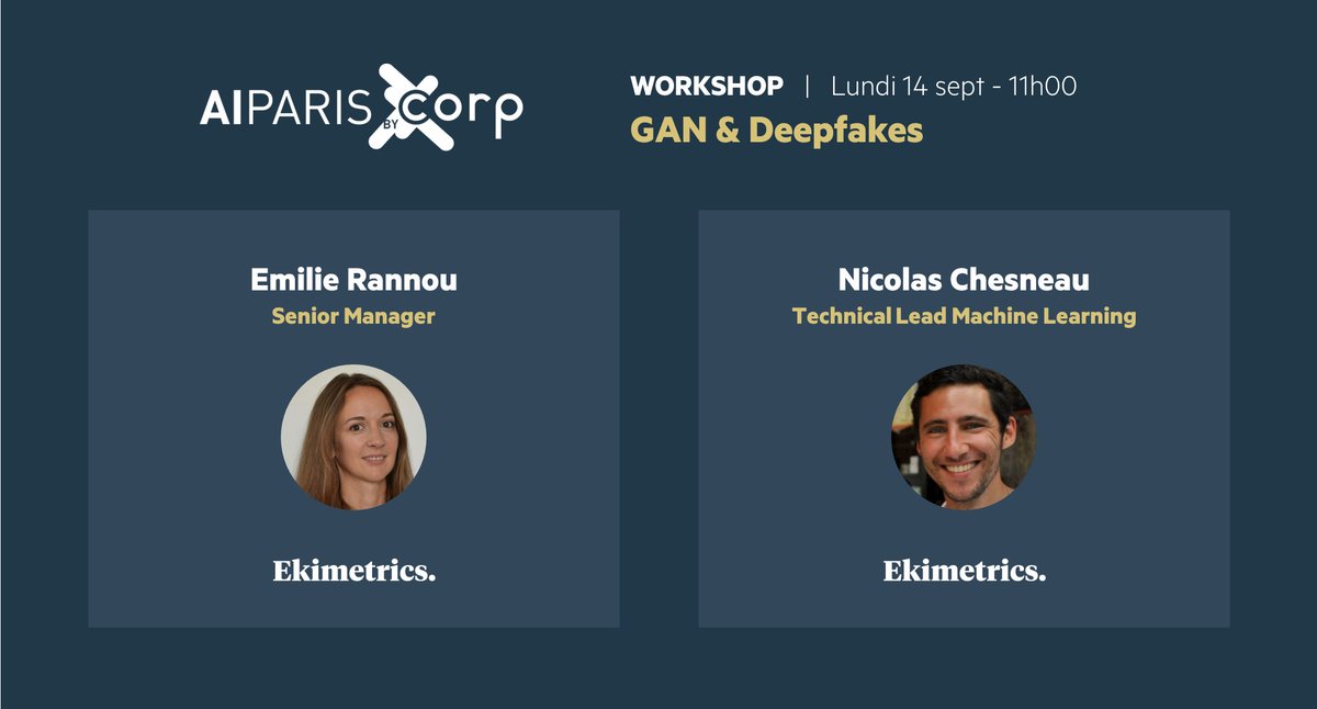 Venez ce lundi 14/09 à 11h à <a href="/AI_PARIS_/">AI PARIS</a> pour comprendre comment les réseaux de neurones bouleversent la création de contenu et peuvent être utilisés pour compléter des data sets !
#DataScience #AI #MachineLearning #neuralnetworks bit.ly/2F2W0NZ