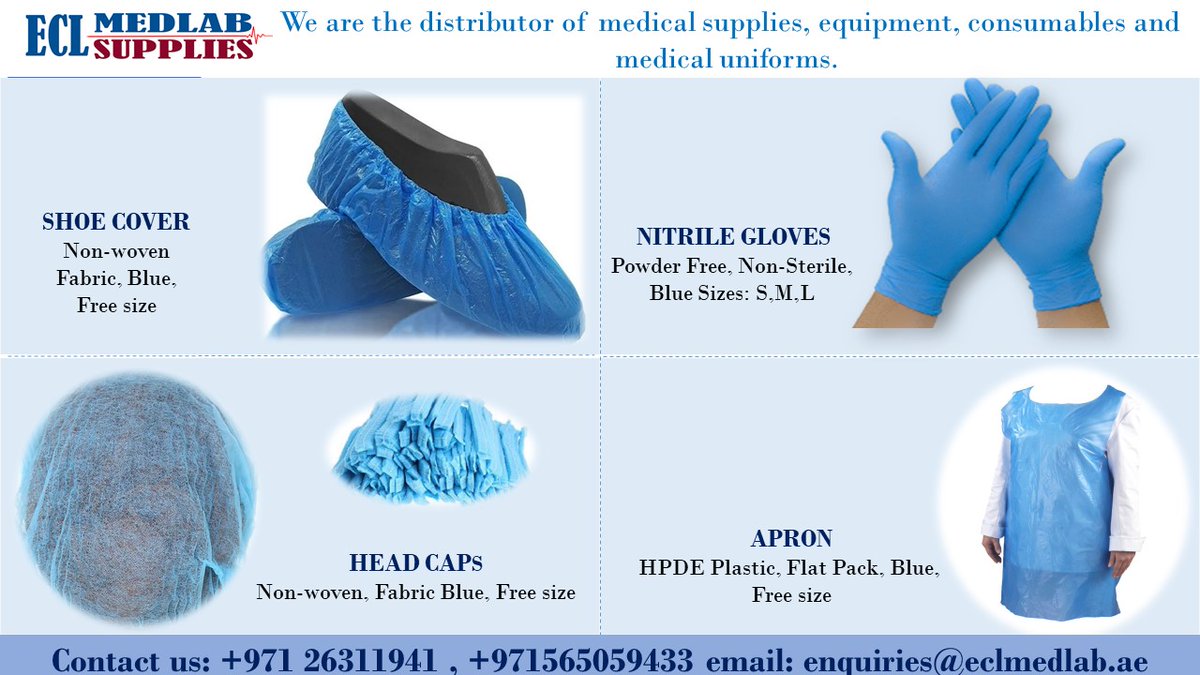 Hi Team,

For your PPE requirements, please contact us. Thank you
#shoecover #nitrilegloves #medicalapron #nursing