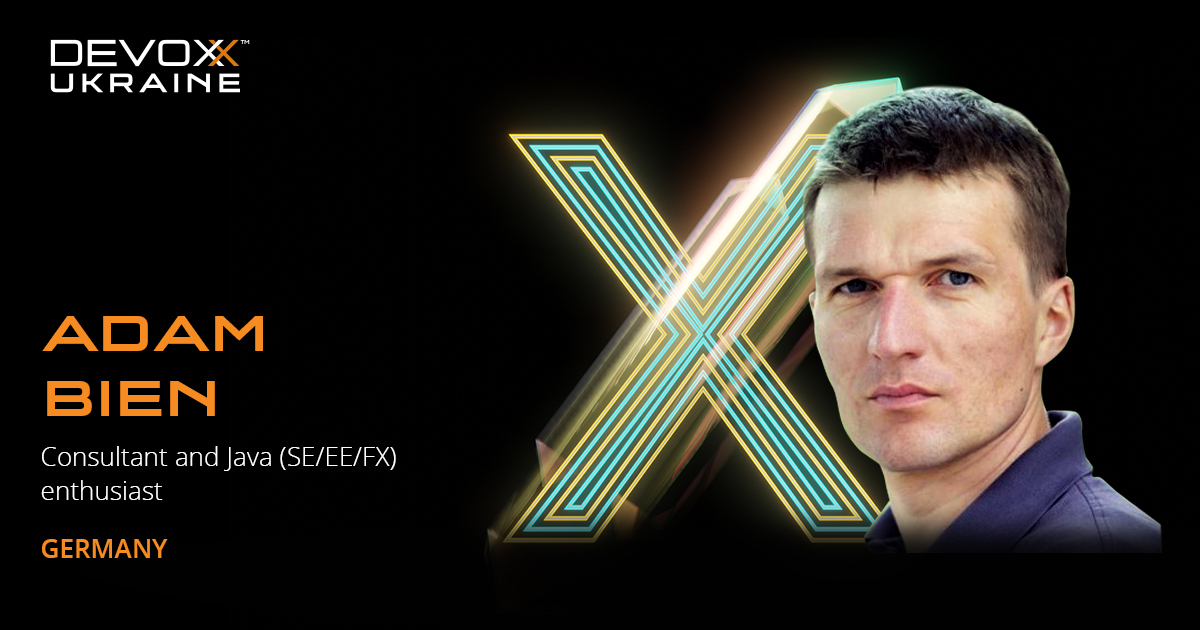 DevoxxUA's tweet photo. 💥SREAKERS DEVOXX 2020💥
Meet, @AdamBien
Freelancer: Author, JavaONE Rockstar Consultant, Java Champion, trainer: https://t.co/wB1JJalOzI and https://t.co/1PlcnZHPI2
🔍https://t.co/rD2IFMJqNj
#devoxx #devoxxua #devoxx2020 #java https://t.co/pPaZvRVIF0