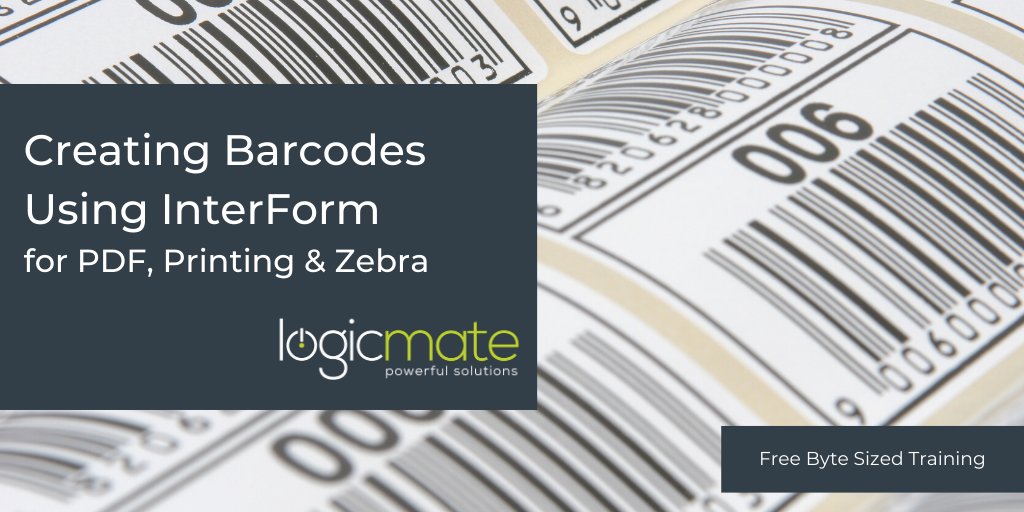 LogicmateL's tweet image. Do you use #barcodes? Join our next Free Byte Sized Training Session on Friday 18th September @ 10.30 AM @tracyeastwood62 will show you how to create a whole range of barcode font types using #InterForm400. 
Book your space email annie.hampson@logicmate.co.uk
 #ibmi