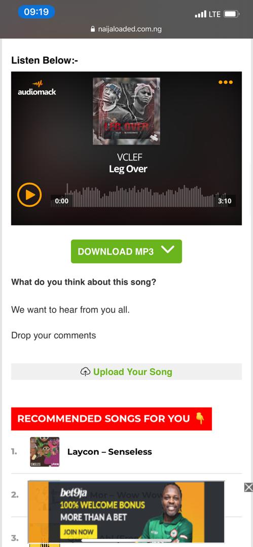 naijaupd8's tweet photo. Out now on all platforms for downloads and streaming is #LegOverByVclef featuring @Bleszdbwoy. Go listen to this song by @VCLEFGRAMO2 via๐https://t.co/2Lqm6lqt9U https://t.co/KoCIHQjYer