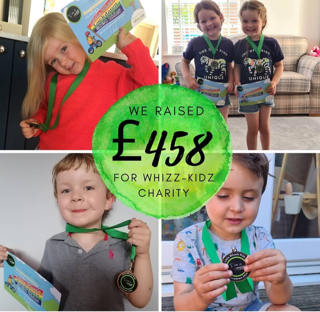 whizzkidstoys's tweet photo. Now that schools have started up again our #LittleWheels #Lockdown #CharityRide has reached the end of the road for the summer.🚴‍♀️🛴🚫.

You guys were A M A Z I N G!!👊 We had 125 riders sign up and we raised some all important 💰 for the disabled kids charity @WhizzKidz.
#RideOn https://t.co/SdZG7dUkzN
