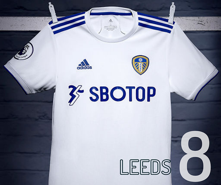 8. The last time Leeds were in the Premier League, 'to google' wasn't even in the dictionary, Lance Armstrong was still a hero and betting advertising wasn't allowed on sports kits. Guess which one of those things has ruined this otherwise glorious kit?