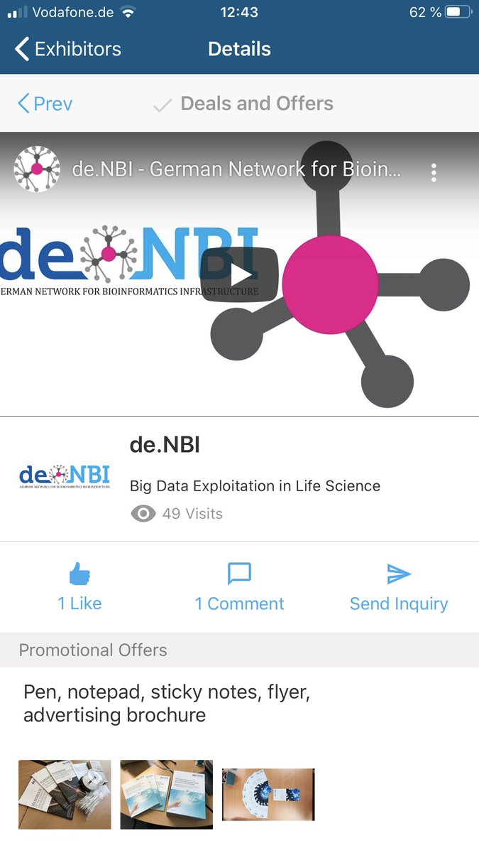 denbiOffice's tweet photo. Next week from Monday to Thursday, you will find @denbiOffice at the German Conference on #Bioinformatics #gcb2020. We will welcome you at our #virtual #booth. Stay tuned! https://t.co/vG4514m5Fd