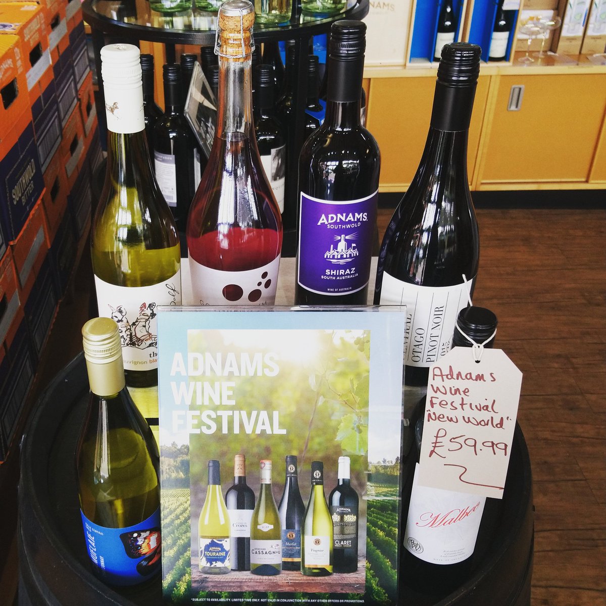 Our Adnams Wine Festival continues with a £59.99 New World Wine Case.  This case features red, white & sparkling highlights from around the world.

Offer this week only.

#adnams #winefestival #wine #lovewine #newworldwine #winecase #winesale