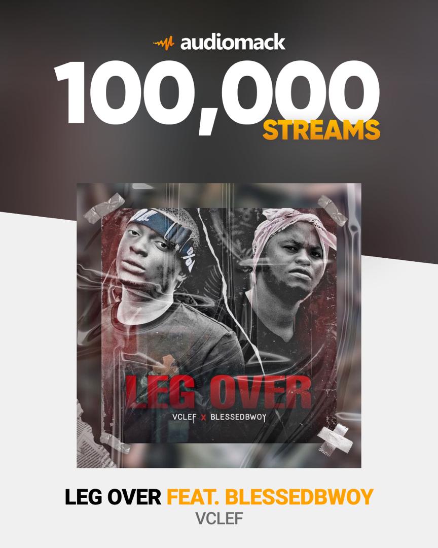 naijaupd8's tweet photo. Fresh from the studio is #LegOverByVclef making over 100,000 streams in just 24hrs... Thank to @VCLEFGRAMO2 featuring @Bleszdbwoy for creating this magic. https://t.co/fD1TTaJaoJ