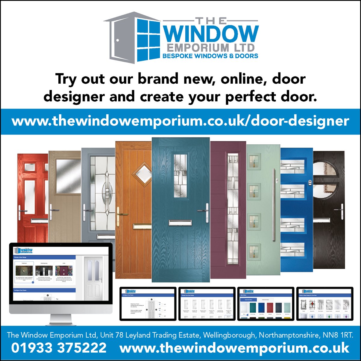 Want to see what a new door would look like on your home right now? Want to see what different door designs, colours and handles would look like?
Try it at The Window Emporium website right now.  thewindowemporium.co.uk/door-designer/