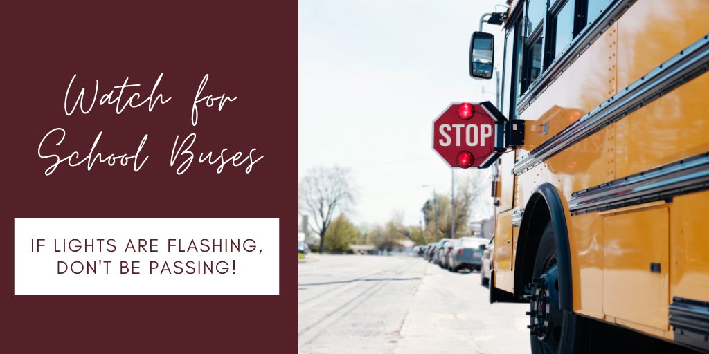 Friendly Reminder! Now that we are back to school, please be respectful of School Buses! When lights are flashing, we are stopped to pick up children and we want them to enter and exit the bus as safely as possible.