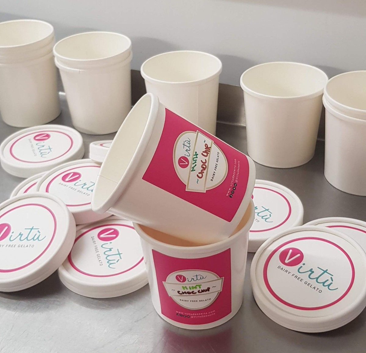 We were busy making gelato this week for both restaurant and website deliveries. Our good friends @amruthauk took hold of another big order as their customers can't get enough. Whoop Whoop! We were also treated to a little taster from their new menu - 😋