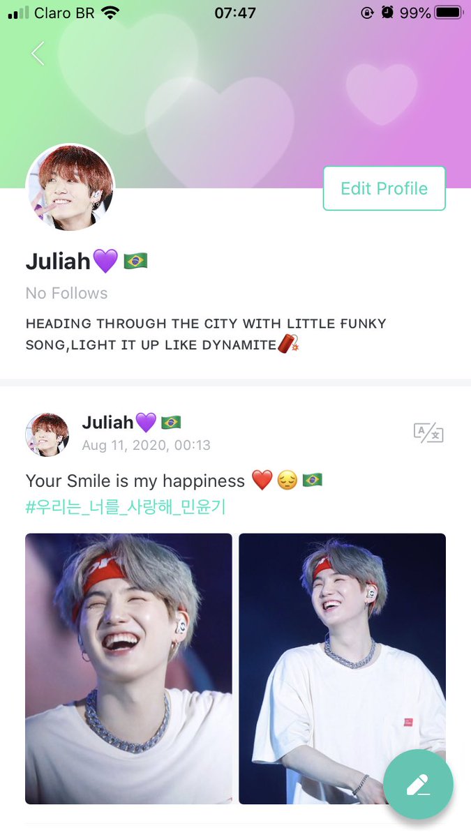 juhgguk's tweet photo. Me sigam lá no weverse coloquem no search assim “#Juliah💜🇧🇷” @BTS_twt https://t.co/z4BrBgtfJ8