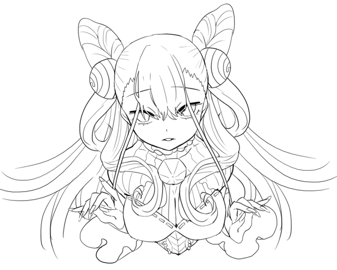紫式部さん描くの楽しい(〃'∪`〃)
枠で削れちゃうから供養～ 