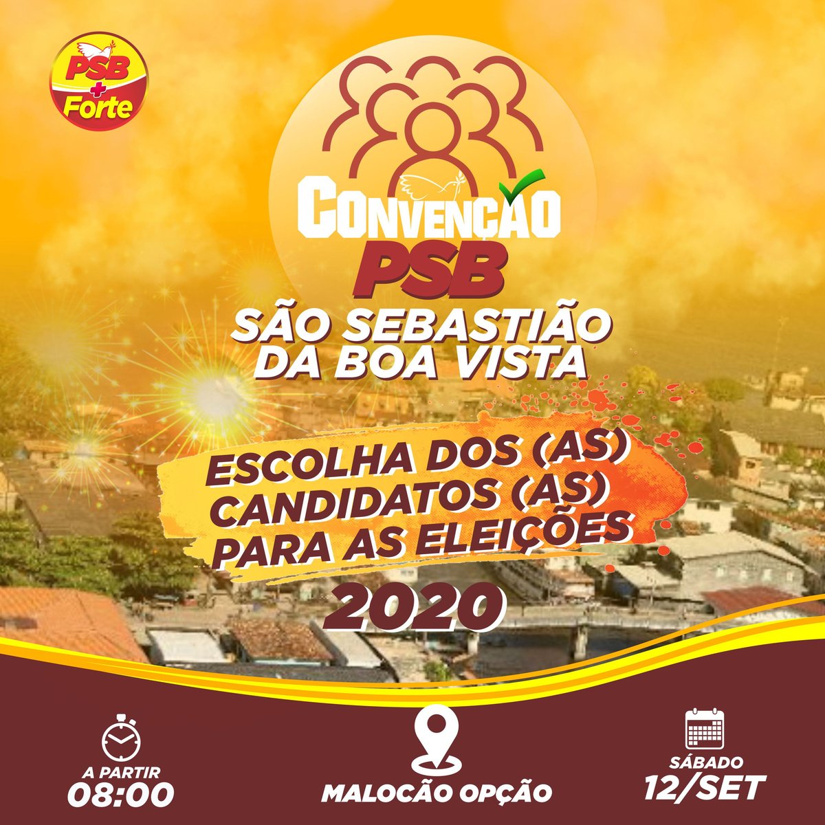 psbpara's tweet photo. ATENÇÃO
"SÃO SEBASTIÃO DA BOA VISTA - MARAJÓ - PARÁ" !!
Sábado dia 12 de Setembro tem a ESCOLHA DOS(AS) CANDIDATOS(AS) para as ELEIÇÕES 2020

#dicasdopsb #psbmaisforte #psbpara #psbeleicoes2020 #psb40partidodaboapolitica #informepsb40 https://t.co/yohMRYWpaB