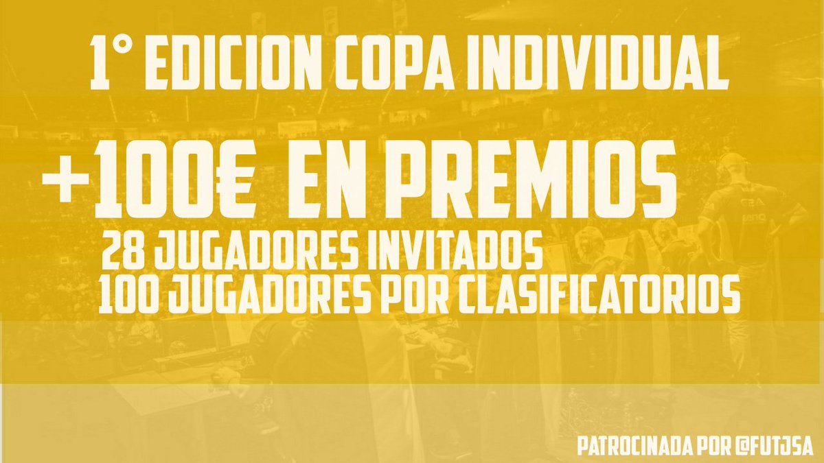 League_Banana's tweet image. 1° Edición Copa Individual.

Requisitos: 

• Sigue a @Almansa_eS @Almansa_CR y @League_Banana 
• Da RT a esta publicación.
• Menciona a 5 jugadores y pide 5 RTs

Pruebas al MD

Premio patrocinado por @FUTJSA