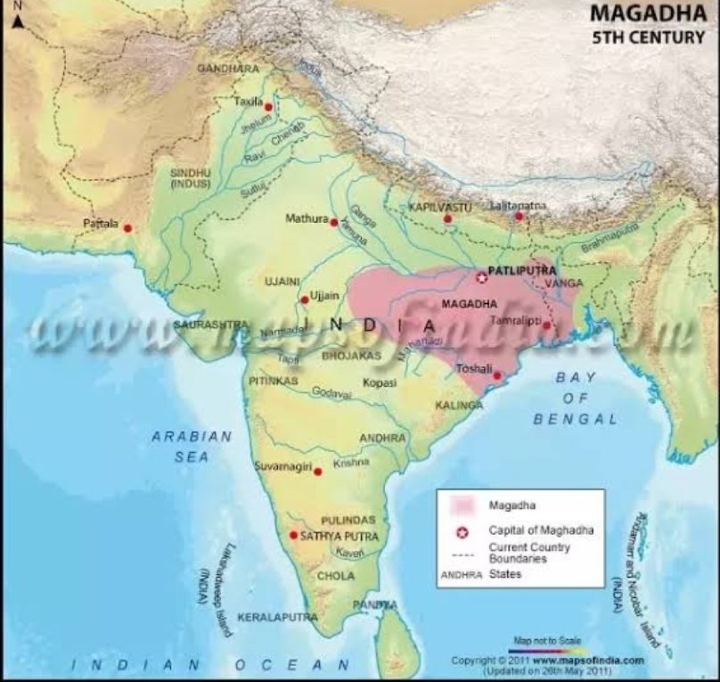  #Thread Rise of Magadh-part II (Haraynka Dynasty) Ajatshatru:The dare devil(495-462 BC) Ajatshatru was eldest son of Bimbisar who aggressively persuaded imperial policy of his father. He proved himself a fearless warrior and claimed succession of Bimbisar. Bimbisar was over
