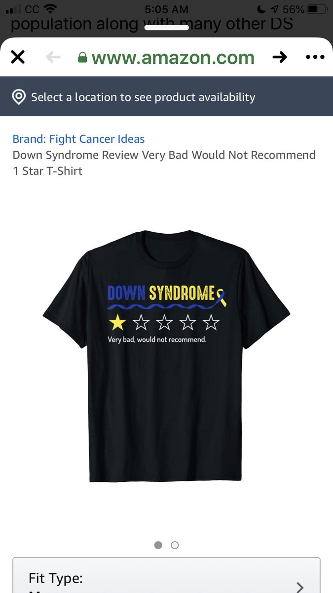 cranerland's tweet photo. @Amazon  this shirt is in very poor taste!  It should be #removed!  #DownSyndrome https://t.co/KHBfADuCtF
