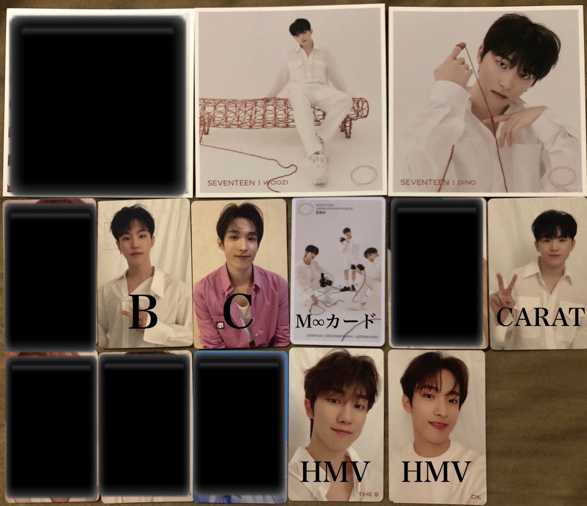 scjj17's tweet photo. SEVENTEEN セブチ 24H トレカ交換希望

譲
画像1枚目
ホシ ウジ ミンハオ ドギョム ディノ

求
画像2枚目:エスクプス ジョシュア
エントリーカード:ジス (ホシ)

条件合う方お願いします！ https://t.co/uE2rpjp6Cm