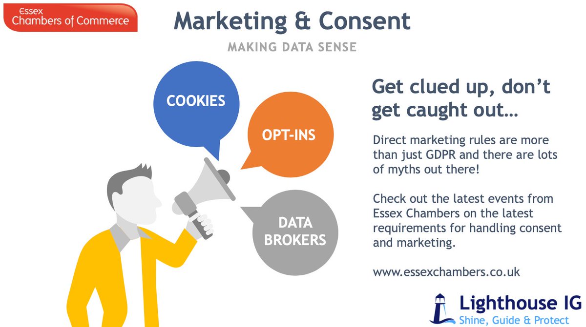 EssexChambers's tweet image. **LAST CHANCE TO BOOK**

#DataThursday - #Marketing is about more than just #DataProtection. Do you know your #Cookies from your Opt-ins? Expand your knowledge and BOOK your place now for 'UK Transition &amp;amp; Data Protection' 👉essexchambers.co.uk/events/uk_tran…