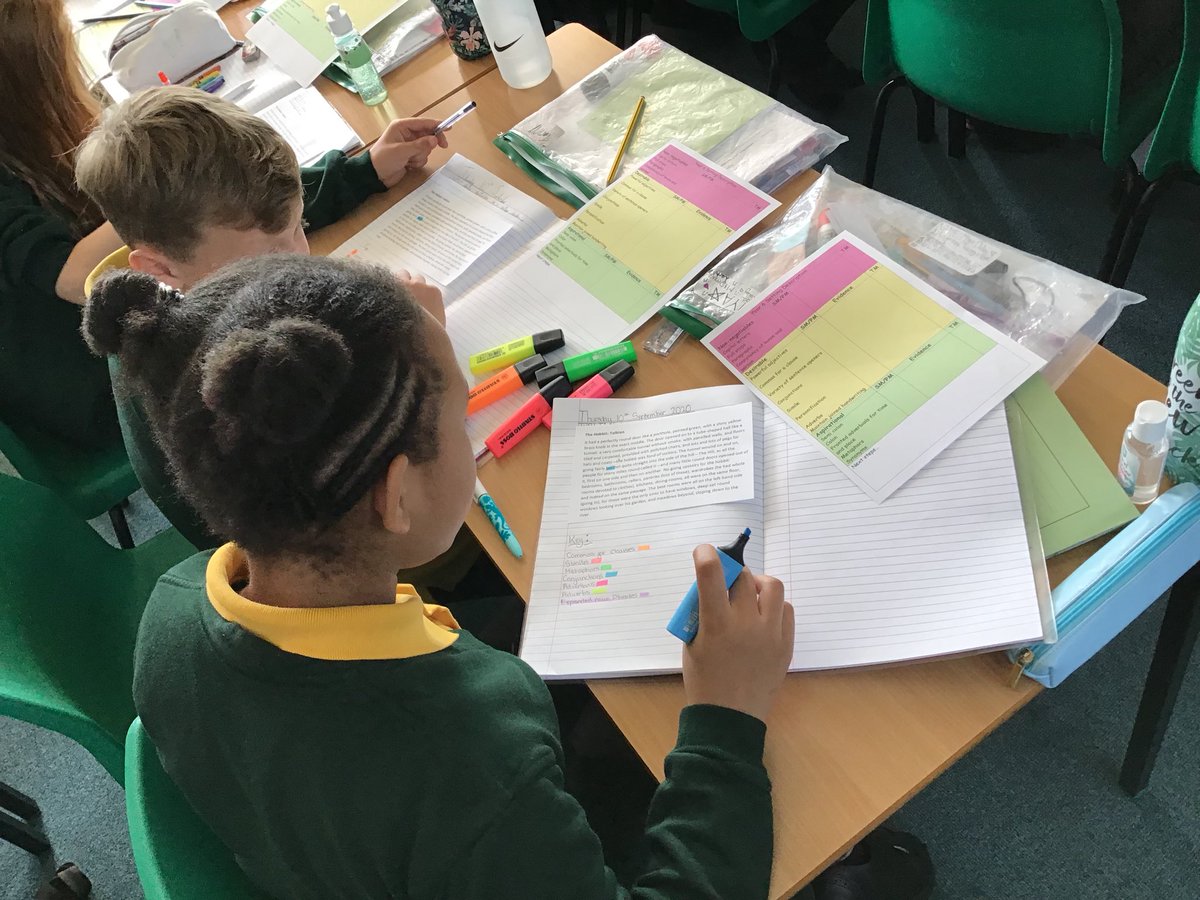 HawksMps's tweet photo. In English, we are identifying features of a setting description. We are creating a key and working hard to present our work neatly in books. @EnglishMPS_ https://t.co/KOqqaLQnaX