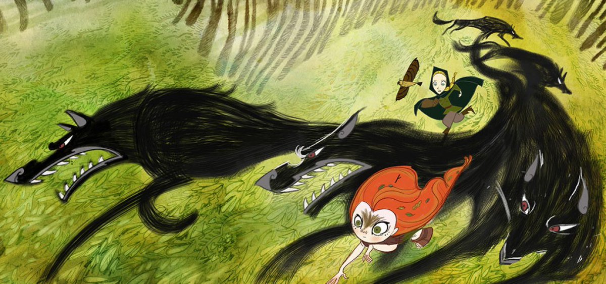 Wolfwalkers! Follows Robyn, a young apprentice hunter who journeys to Ireland with dad to wipe out the last wolf pack! Meets Mebh (member tribe said to have ability to transform into wolves) & her mum goes missing!  #FolkloreThursday  https://www.irishcentral.com/culture/wolfwalkers-trailer 