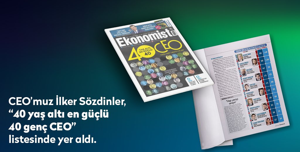 CEO’muz @ilkersozdinler  Ekonomist Dergisi’nin yayınladığı “40 yaş altı en güçlü 40 genç CEO” listesinde yer aldı.  

#fintech #payment #paymentsolutions #faas #ekonomistdergisi #fintechnews #paymentindustry #paymentsystem