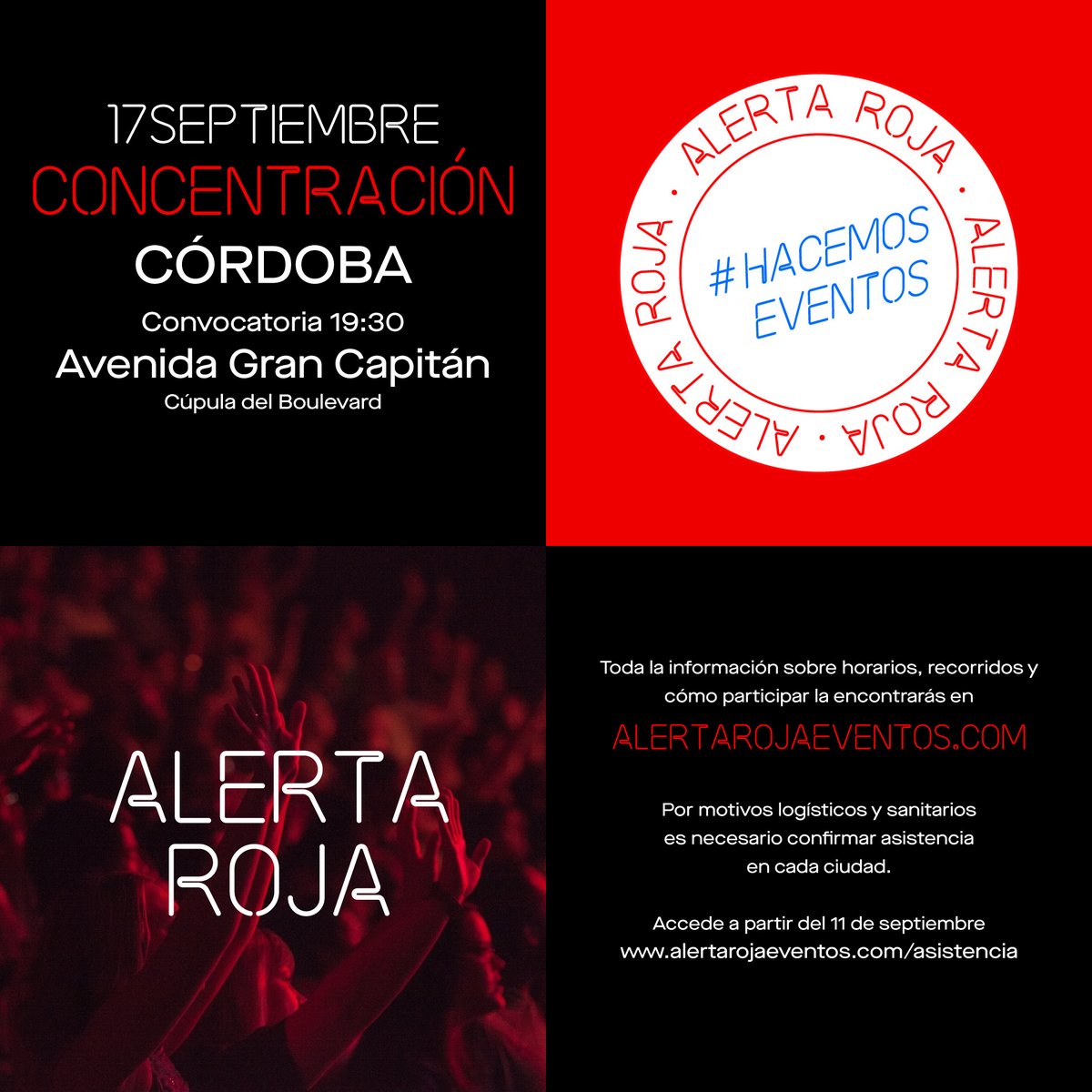 Aquí tenemos los primeros carteles de la movilización de cada una de las 28 ciudades del 17S. Según nos vayan llegando los datos, los iremos subiendo en este #hilo 1/... #Apoyo17S #wemakeevents #RedAlert #AlertaRoja #hacemoseventos  👇🚨