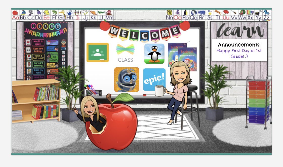 chellsea_lynn's tweet image. “Don't let what you cannot do interfere with what you can do.” Happy 1st Day of First Grade! ✏️📚🍎 #weegotthis #weecan #weelearn #virtuallearning #remotelearning @irscordo @McginleyIsabel @WeehawkenTSD @Bitmoji @epic4kids
