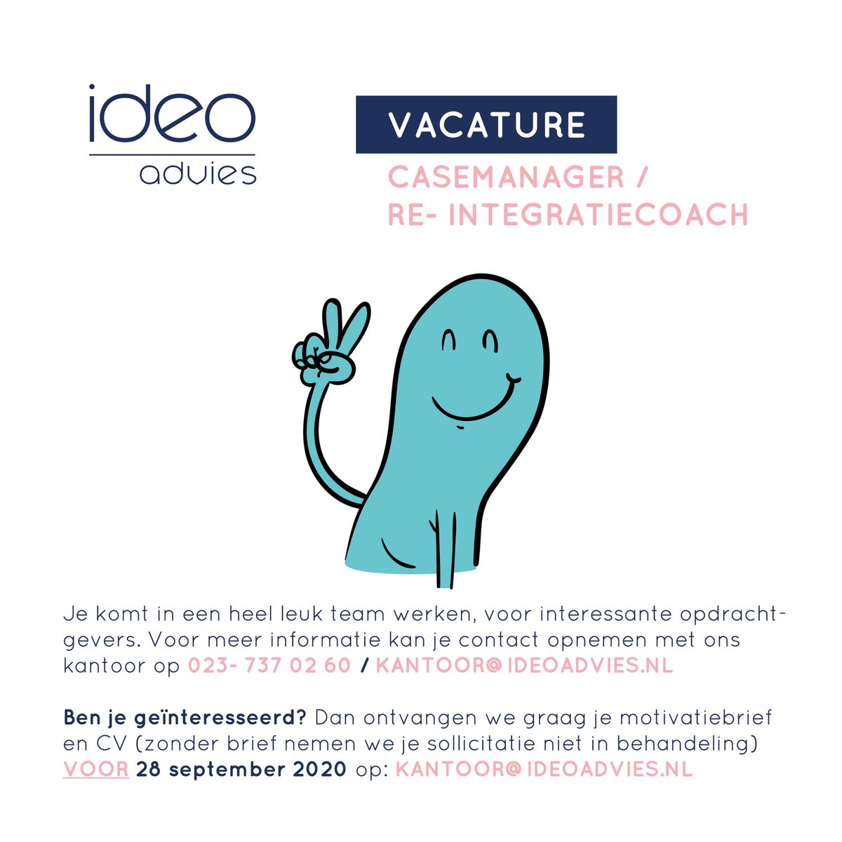 Hé casemanager/re-integratiecoach:

Mooi werk in een #topteam!

Kom jij bij ons werken?                  ideoadvies.nl/wp-content/upl…