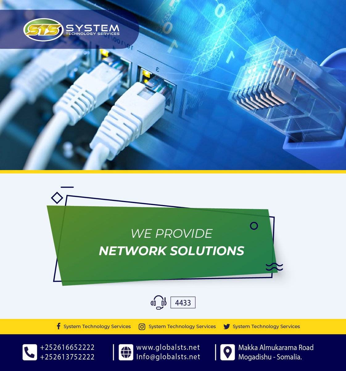 globalstsone's tweet image. Waxaan diyaar unahay inaan idinla xalino dhamaan adeegyada #Network_solution-ka aad uga baahan tahay.
Nagala soo xiriir: 4433