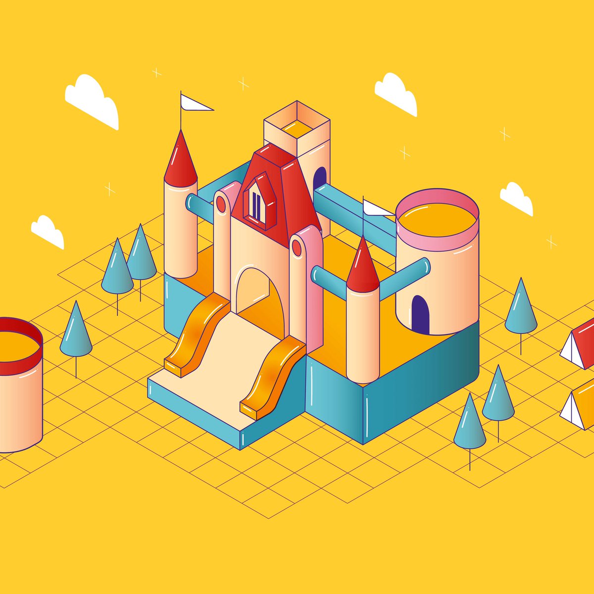 studio_frisbee's tweet photo. Hey 🥏 Cet été, on s’est amusé à imaginer une nouvelle identité visuelle pour le #festivalbeauregard 🏰 
Voici un aperçu du résultat, en attendant de vous montrer ce projet fictif plus en détail. 😎
#graphicdesign #illustration https://t.co/GpjdHLzXAC