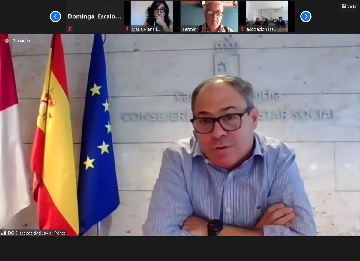 plenaCLM's tweet photo. Esta mañana hemos inaugurado #Intercapacidades con la presencia de Javier Pérez, Director General de Discapacidad @BienestarCLM , Eugenia Fernández, Directora de
@IncisoES ,Daniel Collado, Director de Plena inclusión CLM y Conchita Navarro, Directora de RSC de @fundacionmutua https://t.co/b7bXgv8tts
