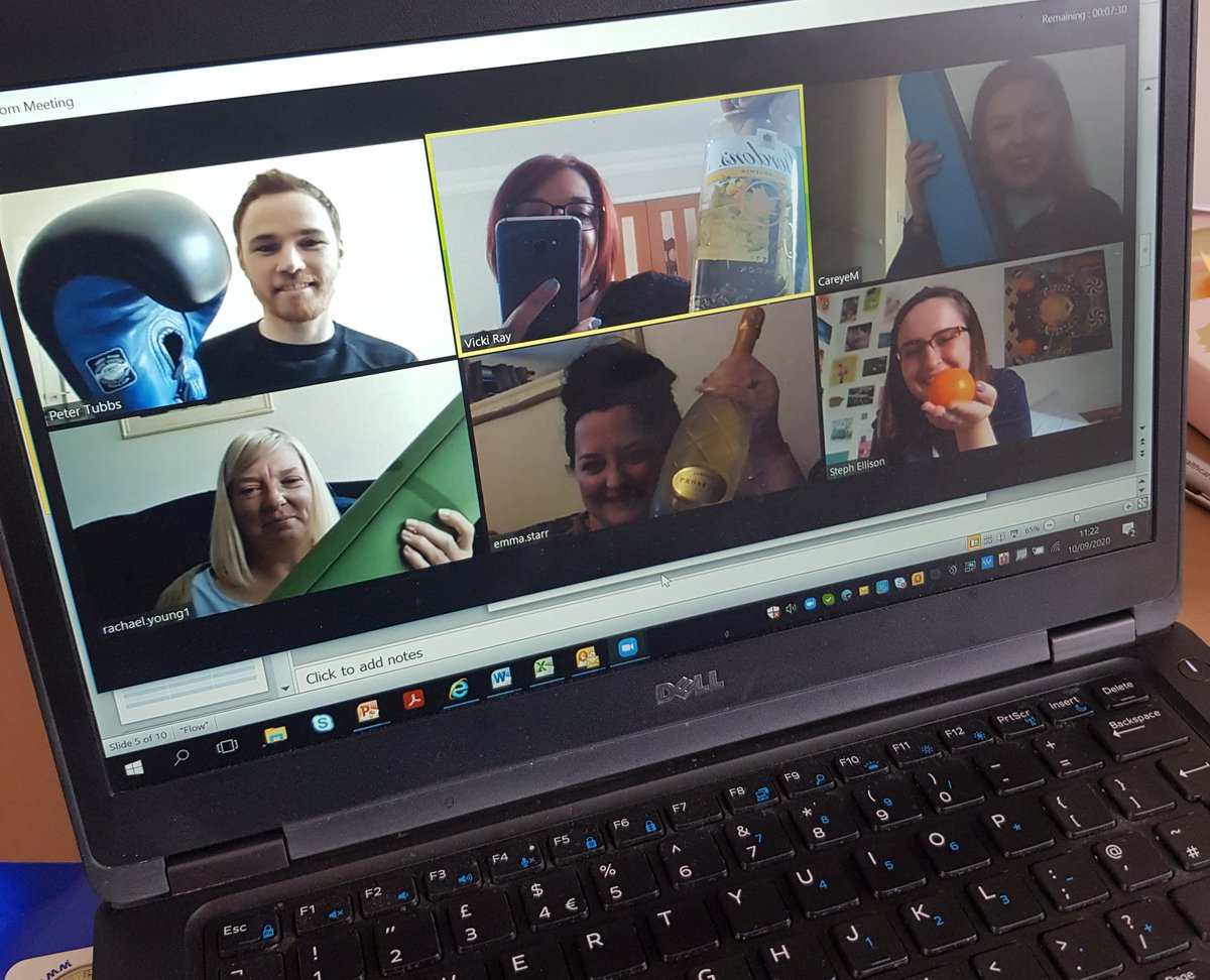VickiR_OT's tweet photo. Breakout group - something from your house that helps your health& wellbeing! And yes that pic features 2 bottles of alcohol ๐ @emsie220 #veteransCTS #virtualawayday #teambuilding @LeedsandYorkPFT @AmandaN75739115 https://t.co/uMwCIRCbXm