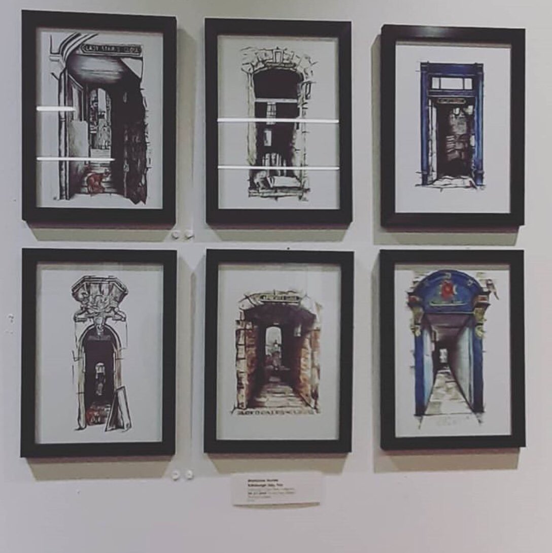 EdinburghFoxInk's tweet photo. Doing commission work just now.Heres a wee mention though that my 'Set of framed closes prints' are available at Ocean Terminal. Bring a bit of local wildlife in the old town of #Edinburgh home with these illustrations. #Exhibition features @visual2_art_studio @EdinburghFoxInk https://t.co/x19YRFQcSf