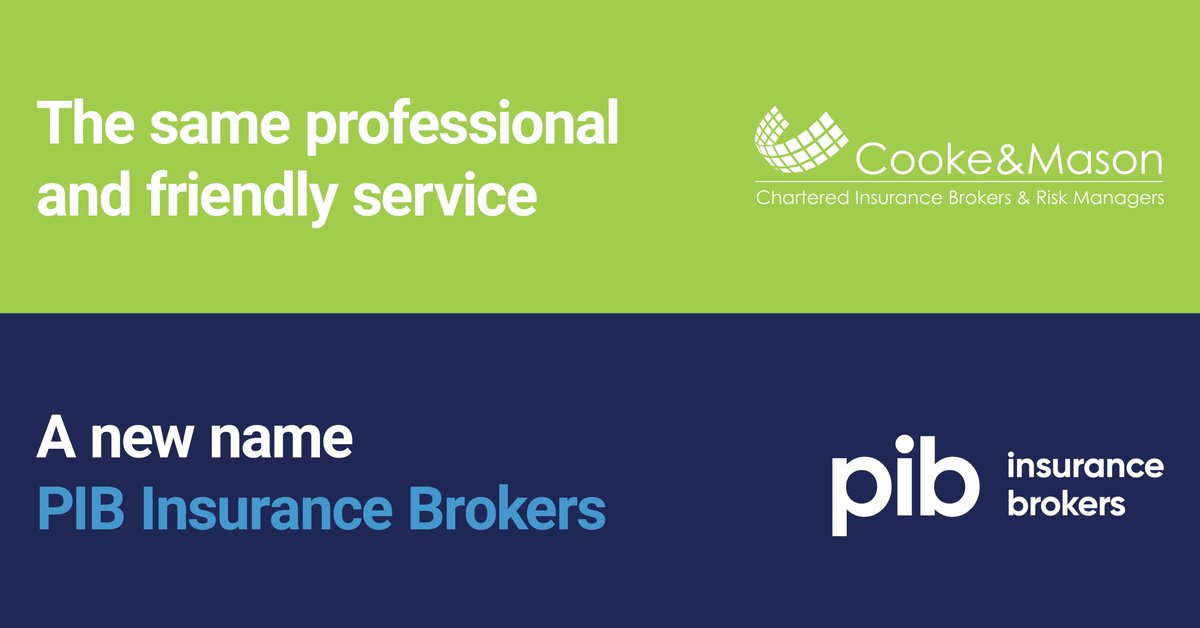 We have some exciting news to share! From October 1st Cooke and Mason will become @PIB_Insurance #insurance #brand Learn more cookeandmason.com/news/the-same-…