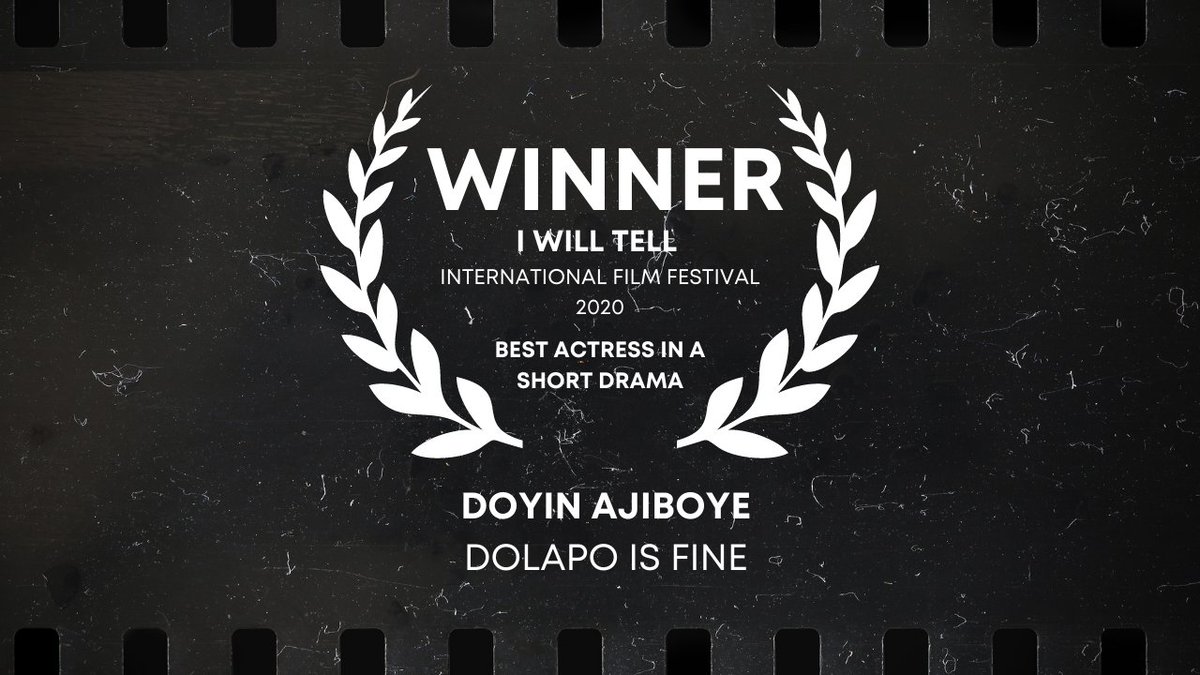 Thank you <a href="/Iwilltell/">I Will Tell Film Festival</a> for awarding us with best short film and actress last night for #DolapoIsFine 😍🎉
<a href="/apatan_prod/">Apatan Productions</a> @ChibunduOnuzo