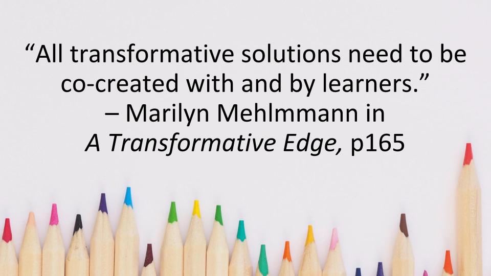 Legacy17org's tweet photo. How do we as #educators learn to truly #listen to the learners & enable them to use their insights? And how do we know it's working? #TransformativeEdge #TransformLearn #futures https://t.co/0PQmn8BuWQ https://t.co/Bn7p7qez1X