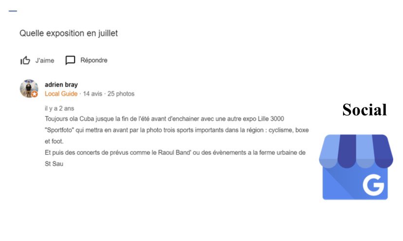 MyObservatoire's tweet photo. .@chtitib : « Google My Business ce n’est pas qu’une fiche même si c’est déjà beaucoup ! Il y a aussi des échanges entre internautes. L’outil a une vraie dimension #socialmedia. Les commentaires ont augmenté de 300% en 3 ans ! »

#compublique #PDLC2020 https://t.co/ONo3B8NM9X